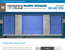 Tablet Screenshot of pacificstorageor.com